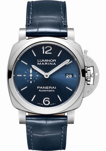 Panerai Luminor Marina - 42mm Brushed Steel Case - Blue Sun-Brushed Dial - PAM01393 