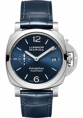Panerai Luminor Marina - 42mm Brushed Steel Case - Blue Sun-Brushed Dial - PAM01393 