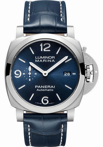 Panerai Luminor Marina - 44mm - Brushed Steel - Blue Sun-Brushed Dial - PAM01313 