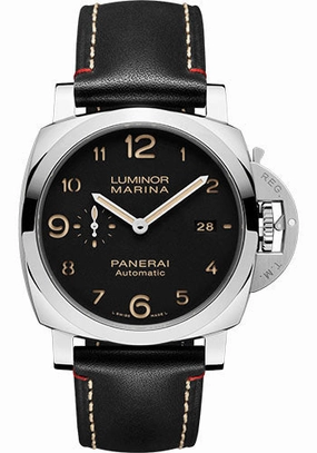 Panerai Luminor Marina - 44mm Polished Steel Case - Black Dial - PAM00910 