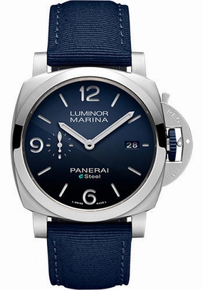 Panerai Luminor Marina eSteel Blu Profondo - 44mm Brushed Esteel Case - Polished Blue Gradient Esteel Dial - PAM01157 
