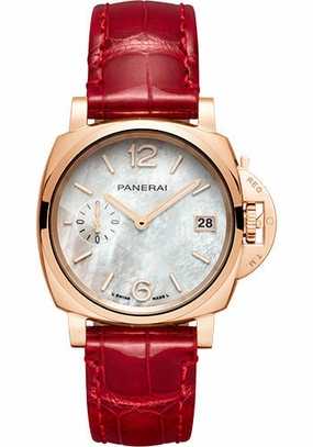 Panerai Piccolo Due MadrePerla - 38mm Polished Goldtech Case - White Mother Of Pearl Dial - PAM01280 