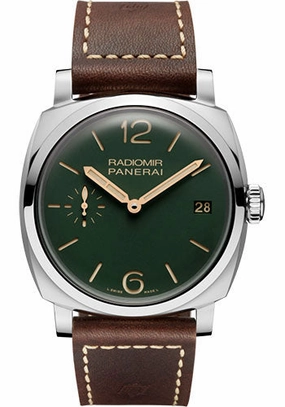 Panerai Radiomir 1940 3 Days Acciaio - 47mm Polished Steel Case - Green Dial - PAM00736 