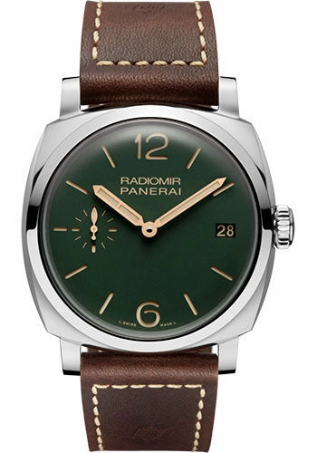 Panerai Radiomir 1940 3 Days Acciaio - 47mm Polished Steel Case - Green Dial - PAM00736 