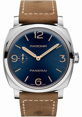 Panerai Radiomir 1940 3 Days Acciaio - 47mm Polished Steel Case - Sun-Brushed Blue Dial - PAM00690 