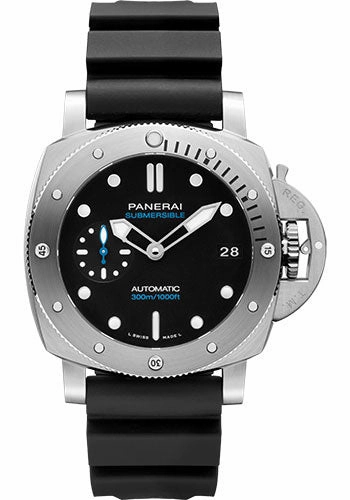Panerai Submersible - 42mm - Brushed Steel - Black Dial - PAM00973 