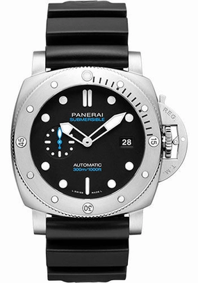 Panerai Submersible QuarantaQuattro - 44mm Brushed Steel Case - Black Dial - PAM01229 