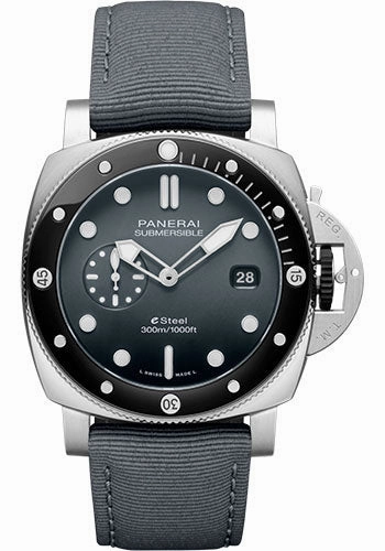 Panerai Submersible QuarantaQuattro eSteel Grigio Roccia - 44mm Brushed Esteel Case - Anthracite Polished Gradient Dial - PAM01288 