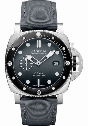 Panerai Submersible QuarantaQuattro eSteel Grigio Roccia - 44mm Brushed Esteel Case - Anthracite Polished Gradient Dial - PAM01288 