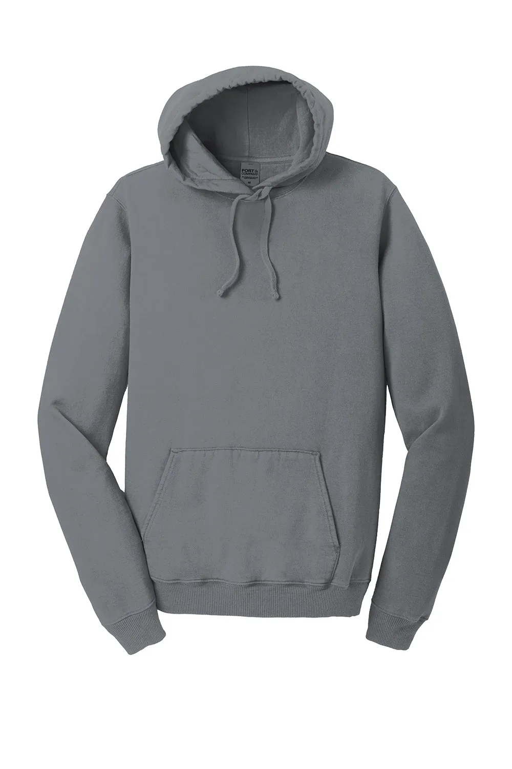 Port & Company Mens Beach Wash Fleece Hooded Sweatshirt Hoodie w/ Pouch Pocket - Pewter Grey  Buy the latest Clothing Port-Company