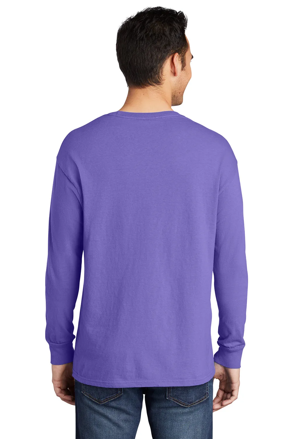 Port & Company Mens Beach Wash Long Sleeve Crewneck T-Shirt - Amethyst Purple  Buy the latest Clothing Port-Company