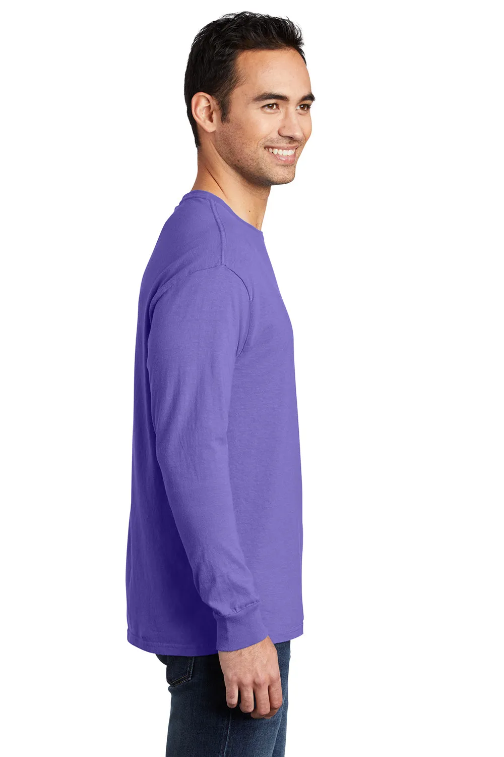 Port & Company Mens Beach Wash Long Sleeve Crewneck T-Shirt - Amethyst Purple  Buy the latest Clothing Port-Company