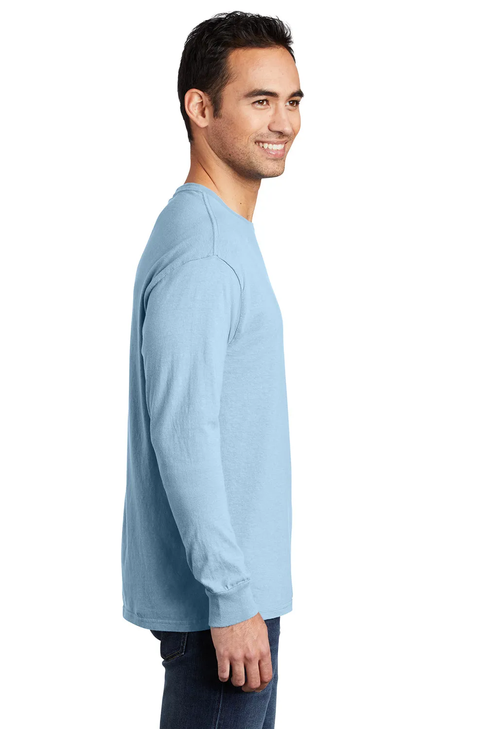 Port & Company Mens Beach Wash Long Sleeve Crewneck T-Shirt - Glacier Blue  Buy the latest Clothing Port-Company