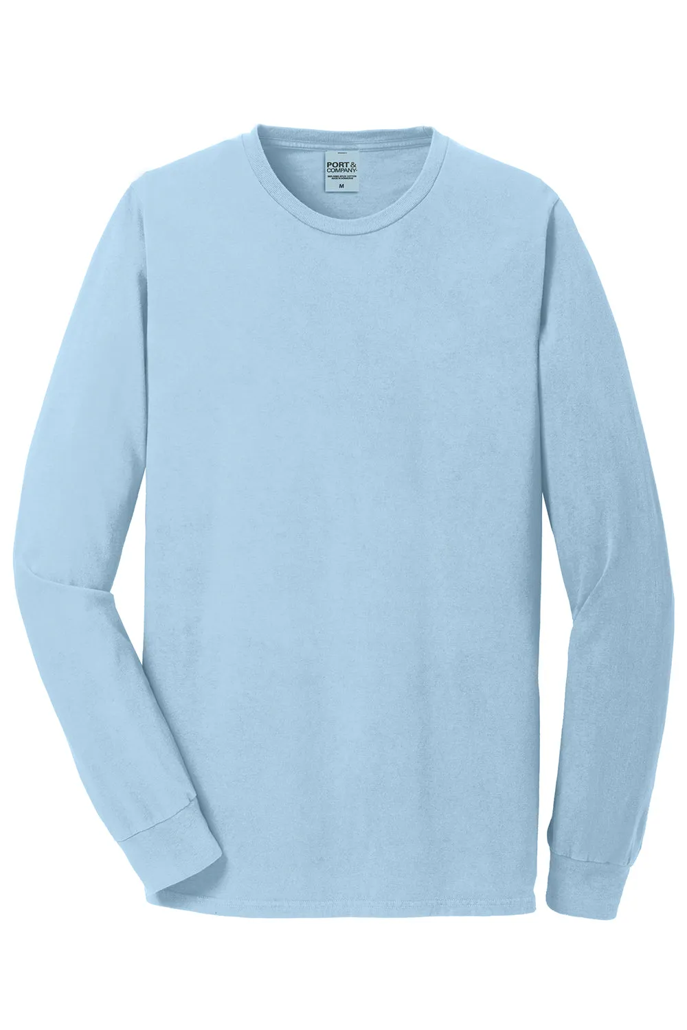 Port & Company Mens Beach Wash Long Sleeve Crewneck T-Shirt - Glacier Blue  Buy the latest Clothing Port-Company