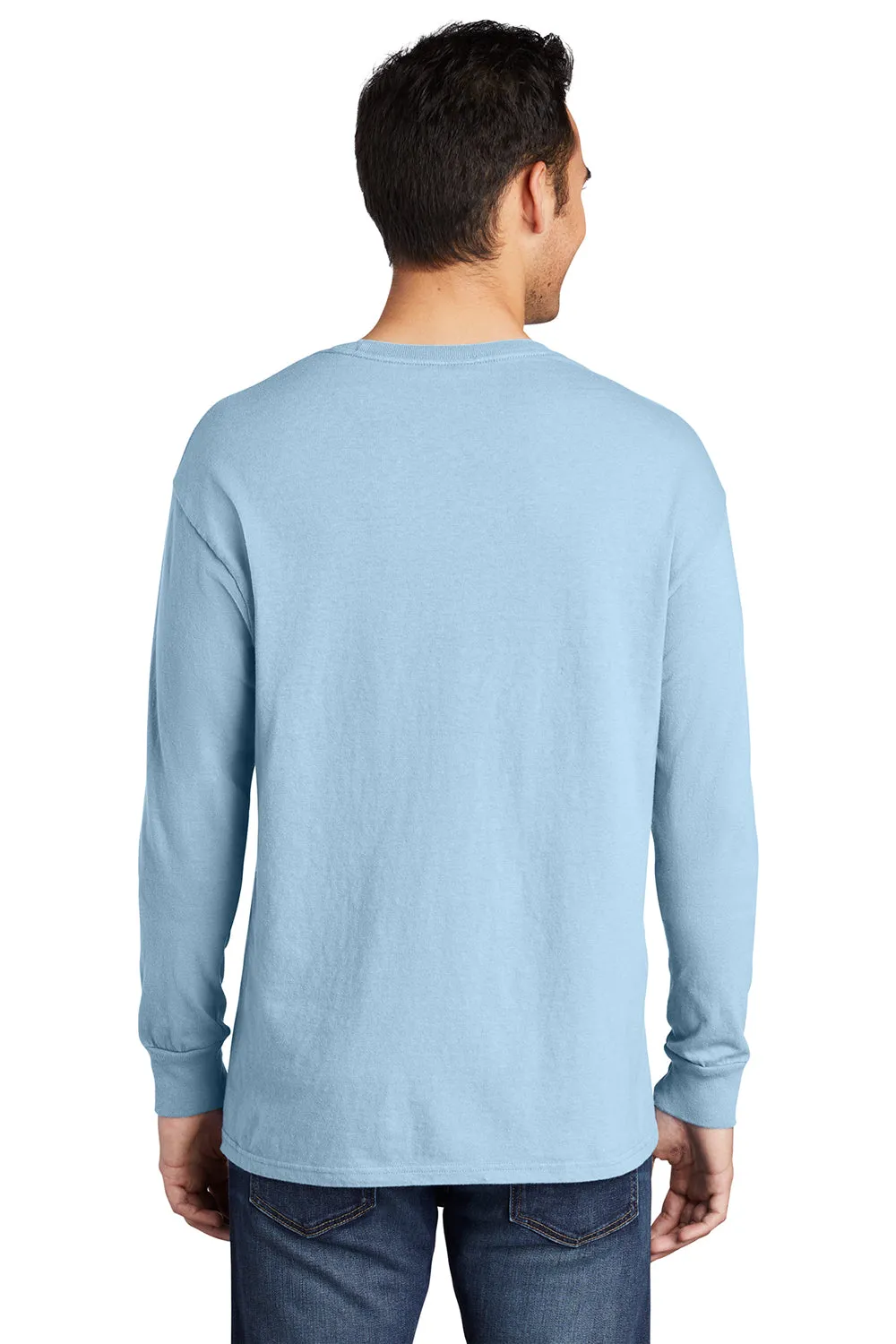 Port & Company Mens Beach Wash Long Sleeve Crewneck T-Shirt - Glacier Blue  Buy the latest Clothing Port-Company