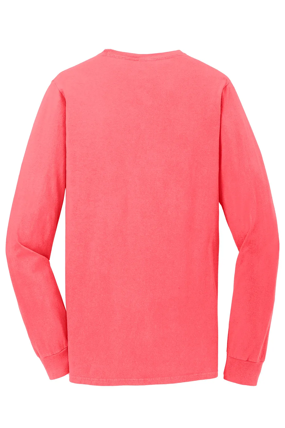 Port & Company Mens Beach Wash Long Sleeve Crewneck T-Shirt - Neon Coral  Buy the latest Clothing Port-Company
