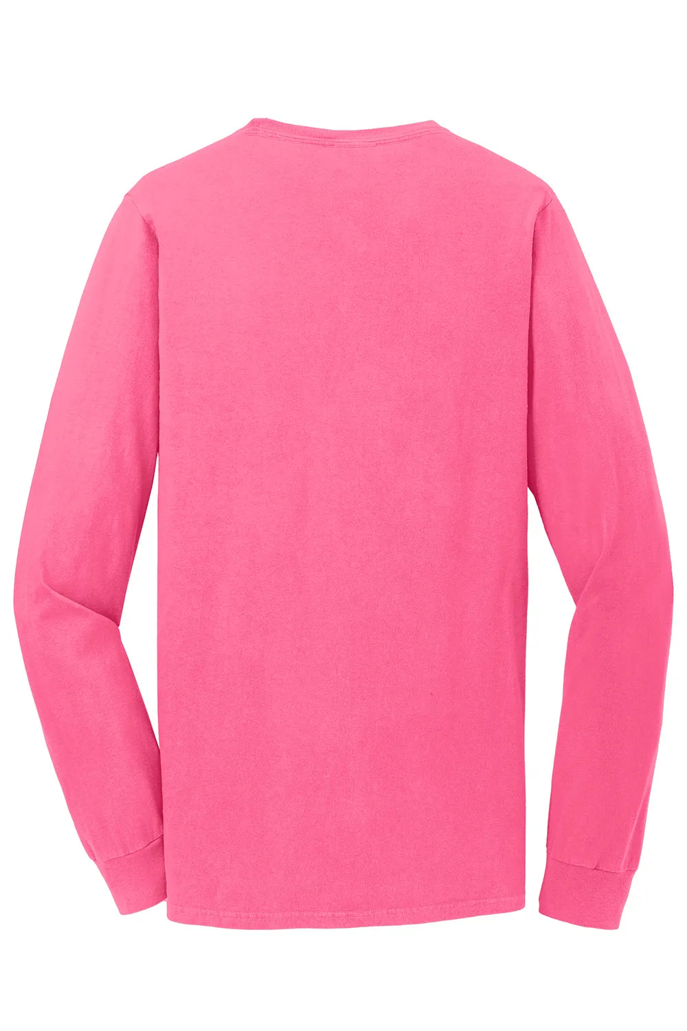 Port & Company Mens Beach Wash Long Sleeve Crewneck T-Shirt - Neon Pink  Buy the latest Clothing Port-Company