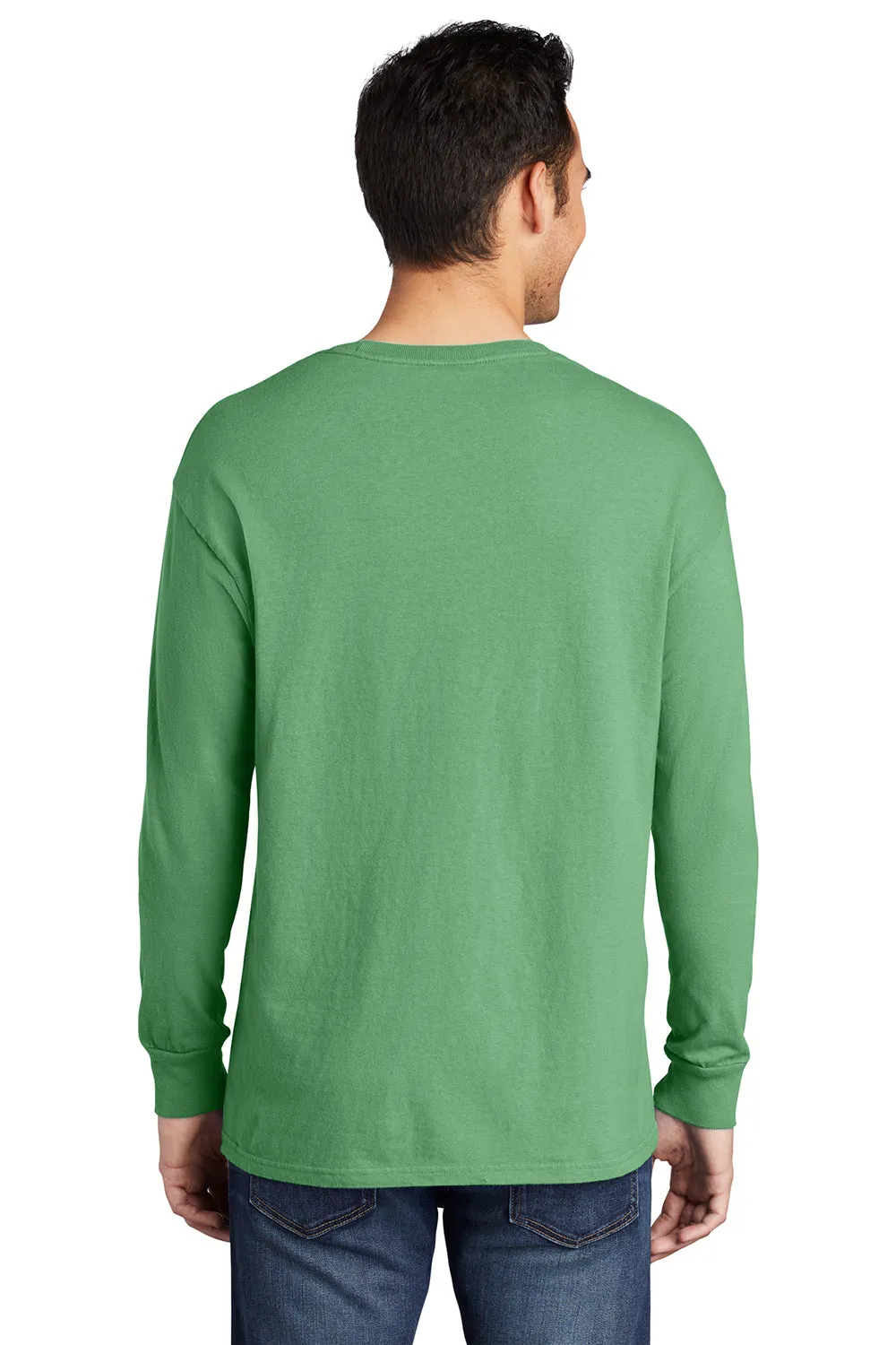 Port & Company Mens Beach Wash Long Sleeve Crewneck T-Shirt - Safari Green  Buy the latest Clothing Port-Company