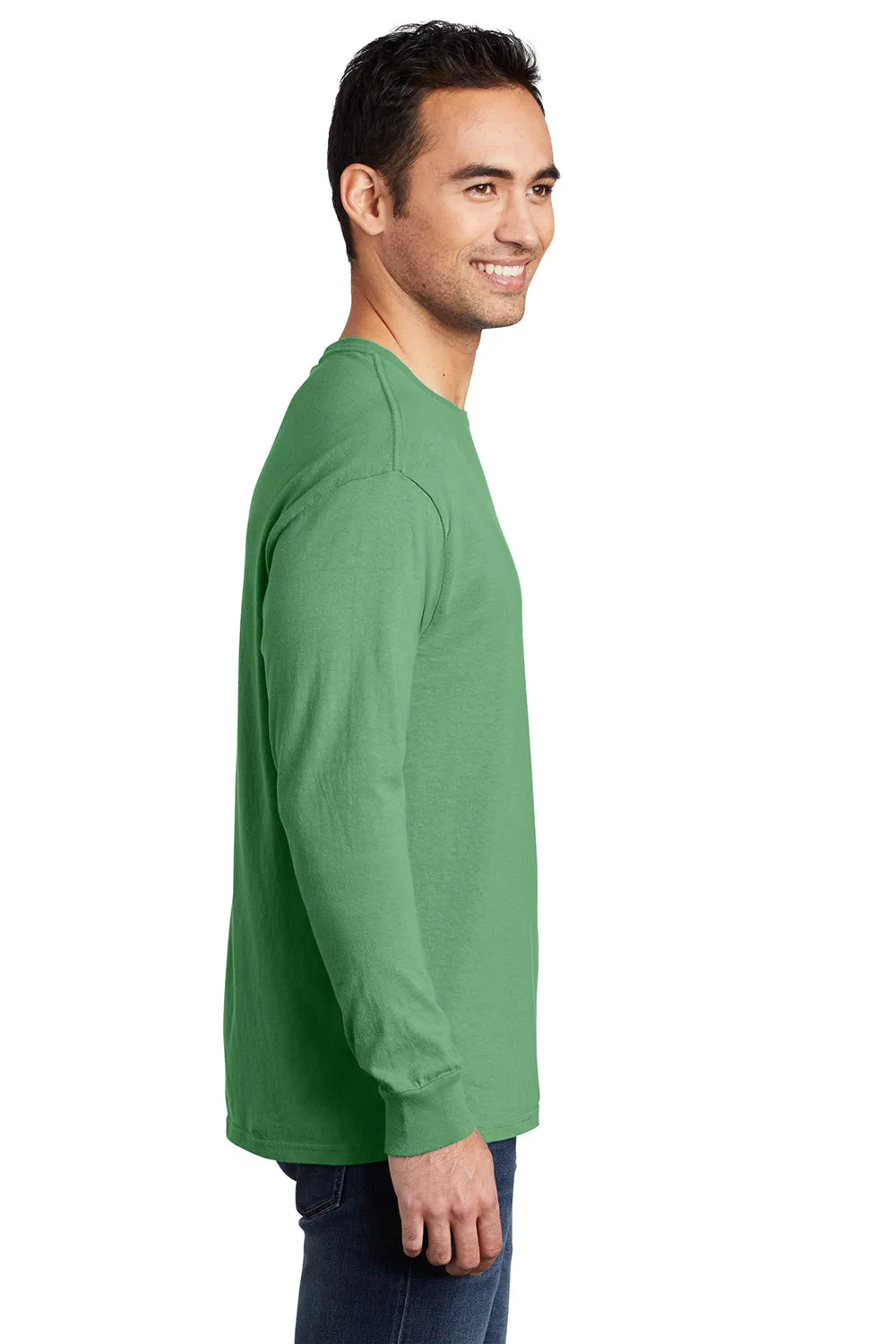 Port & Company Mens Beach Wash Long Sleeve Crewneck T-Shirt - Safari Green  Buy the latest Clothing Port-Company
