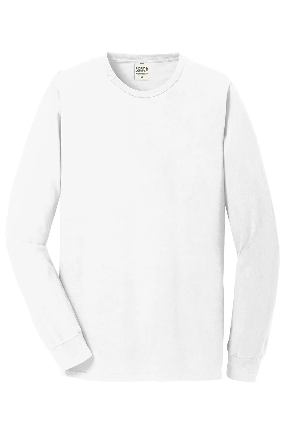 Port & Company Mens Beach Wash Long Sleeve Crewneck T-Shirt - White  Buy the latest Clothing Port-Company