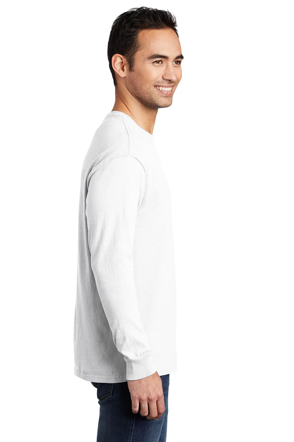 Port & Company Mens Beach Wash Long Sleeve Crewneck T-Shirt - White  Buy the latest Clothing Port-Company
