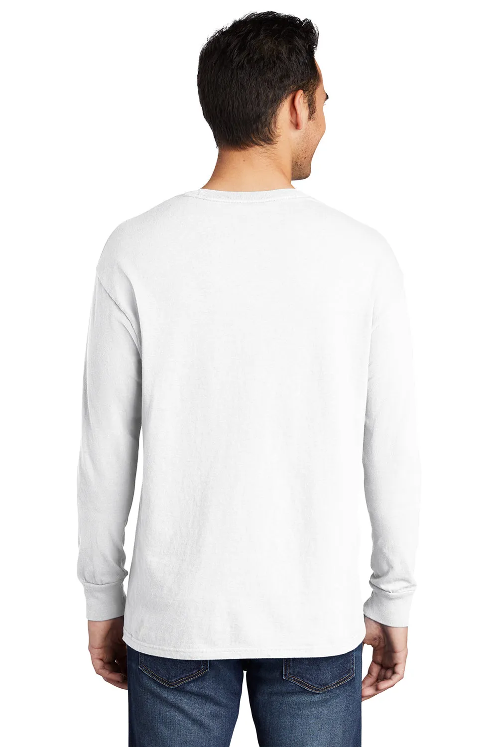 Port & Company Mens Beach Wash Long Sleeve Crewneck T-Shirt - White  Buy the latest Clothing Port-Company