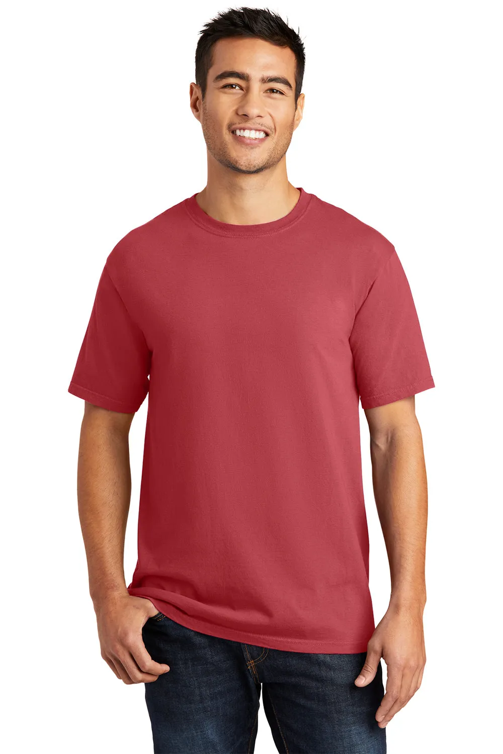 Port & Company Mens Beach Wash Short Sleeve Crewneck T-Shirt - Merlot Red  Buy the latest Clothing Port-Company