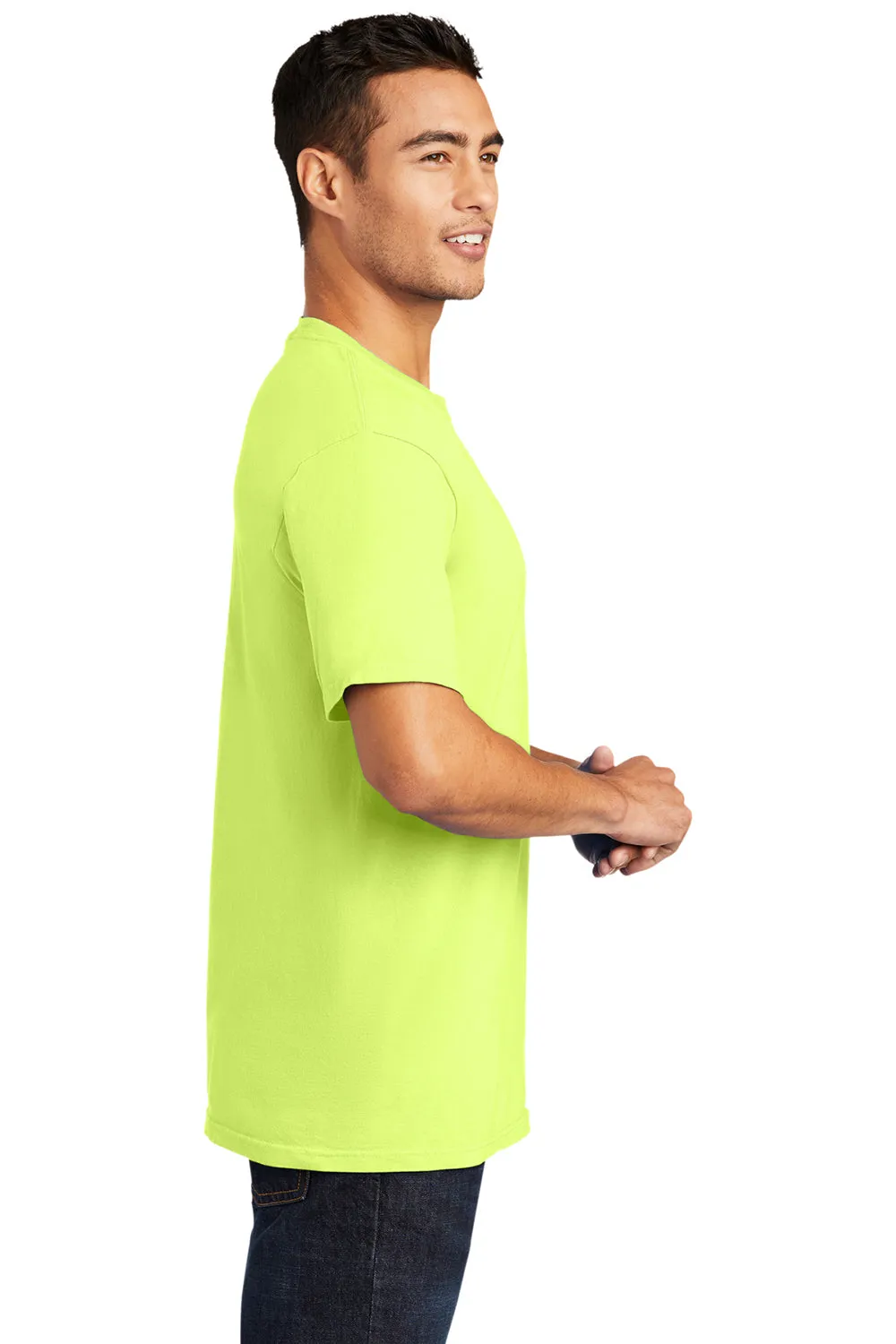 Port & Company Mens Beach Wash Short Sleeve Crewneck T-Shirt - Neon Yellow  Buy the latest Clothing Port-Company