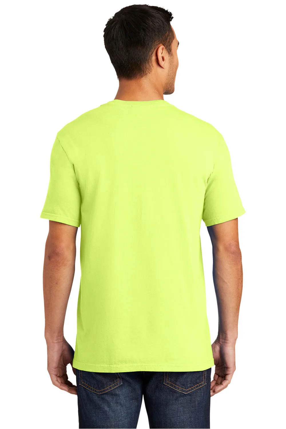 Port & Company Mens Beach Wash Short Sleeve Crewneck T-Shirt - Neon Yellow  Buy the latest Clothing Port-Company