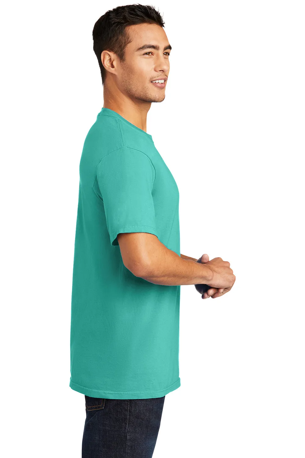 Port & Company Mens Beach Wash Short Sleeve Crewneck T-Shirt - Peacock Green  Buy the latest Clothing Port-Company