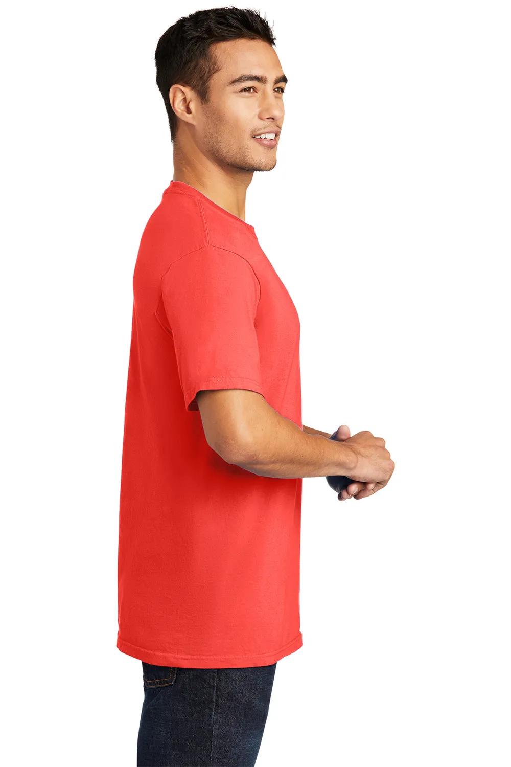 Port & Company Mens Beach Wash Short Sleeve Crewneck T-Shirt - Poppy Red  Buy the latest Clothing Port-Company