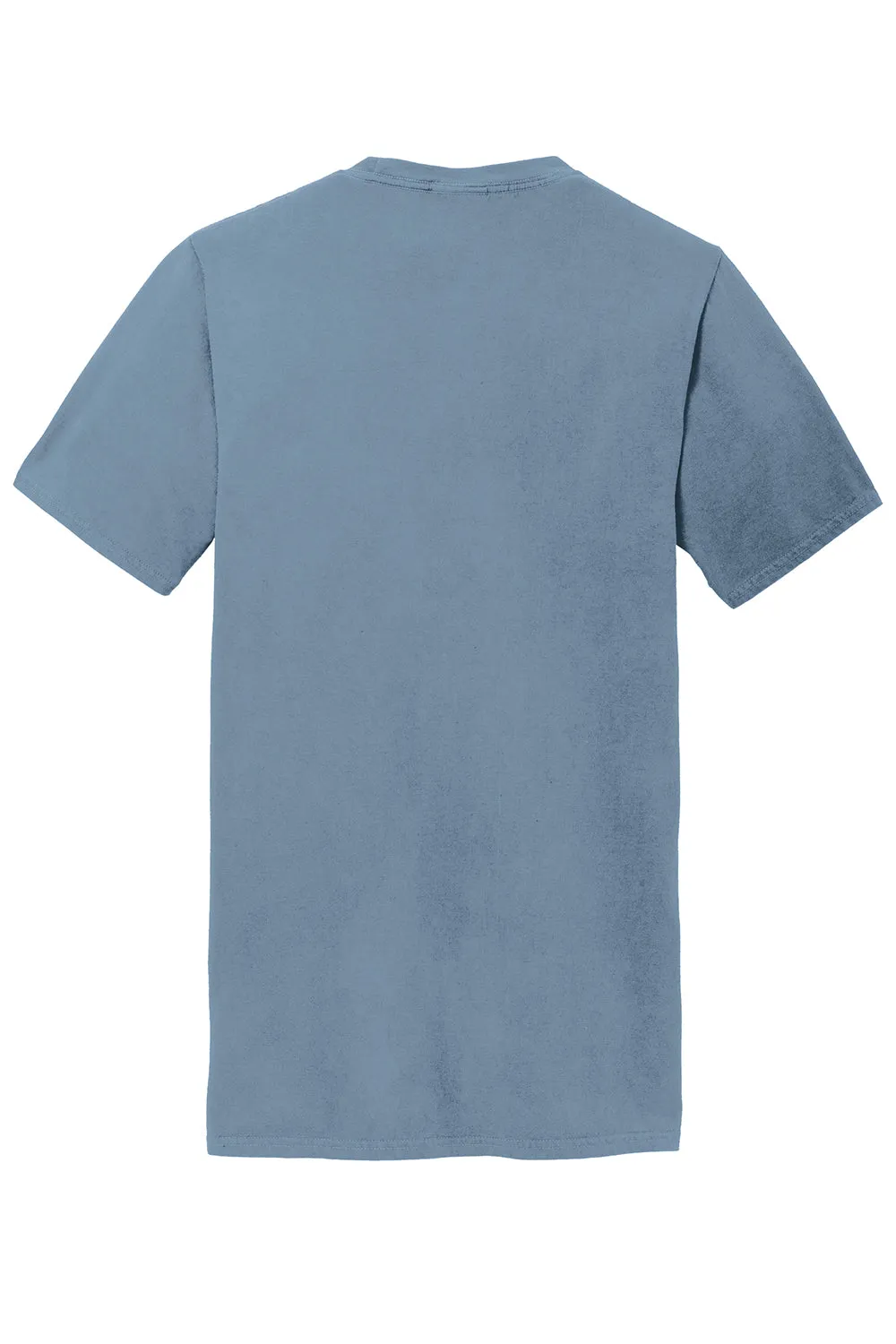 Port & Company Mens Beach Wash Short Sleeve Crewneck T-Shirt w/ Pocket - Denim Blue  Buy the latest Clothing Port-Company