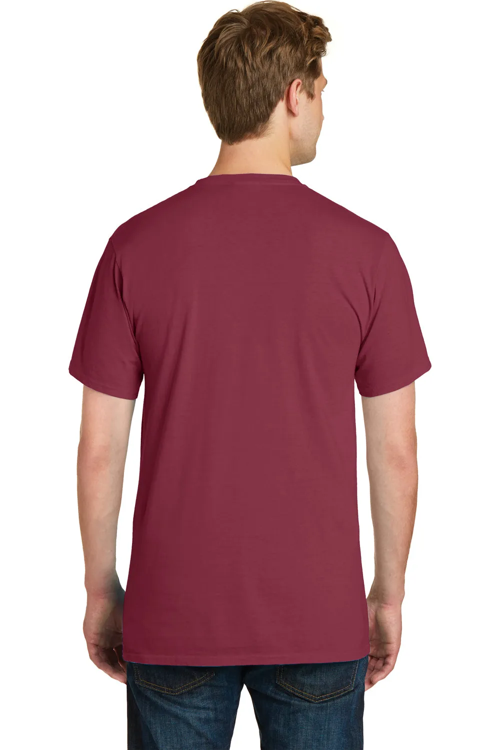 Port & Company Mens Beach Wash Short Sleeve Crewneck T-Shirt w/ Pocket - Merlot Red - Closeout  Buy the latest Clothing Port-Company