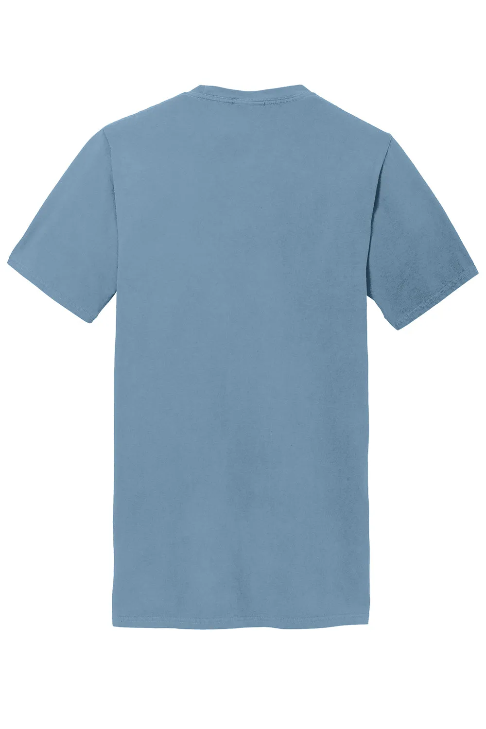 Port & Company Mens Beach Wash Short Sleeve Crewneck T-Shirt w/ Pocket - Mist Blue - Closeout  Buy the latest Clothing Port-Company
