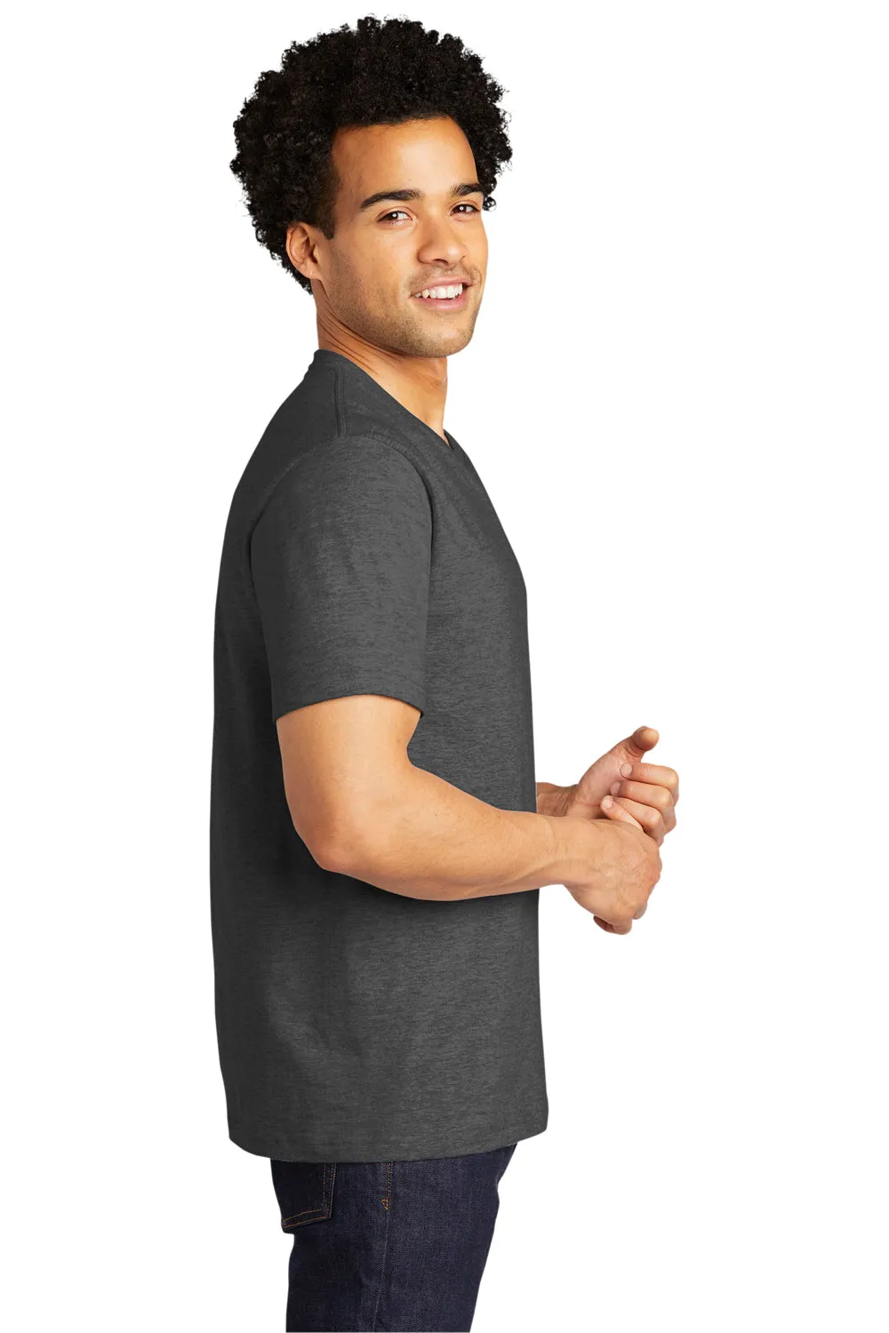 Port & Company Mens Bouncer Short Sleeve Crewneck T-Shirt - Heather Dark Grey  Buy the latest Clothing Port-Company