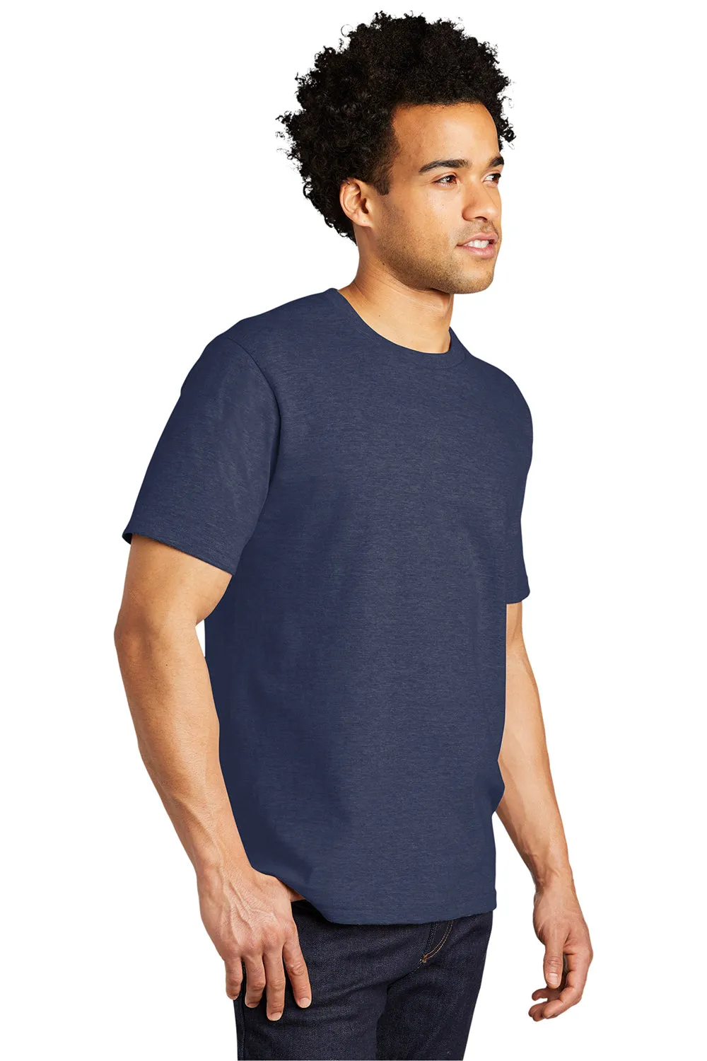 Port & Company Mens Bouncer Short Sleeve Crewneck T-Shirt - Heather Team Navy Blue  Buy the latest Clothing Port-Company