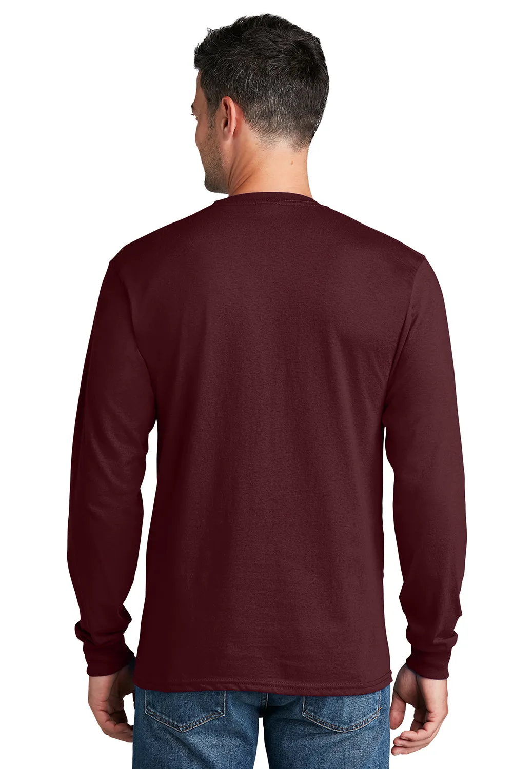 Port & Company Mens Core Long Sleeve Crewneck T-Shirt - Athletic Maroon  Buy the latest Clothing Port-Company