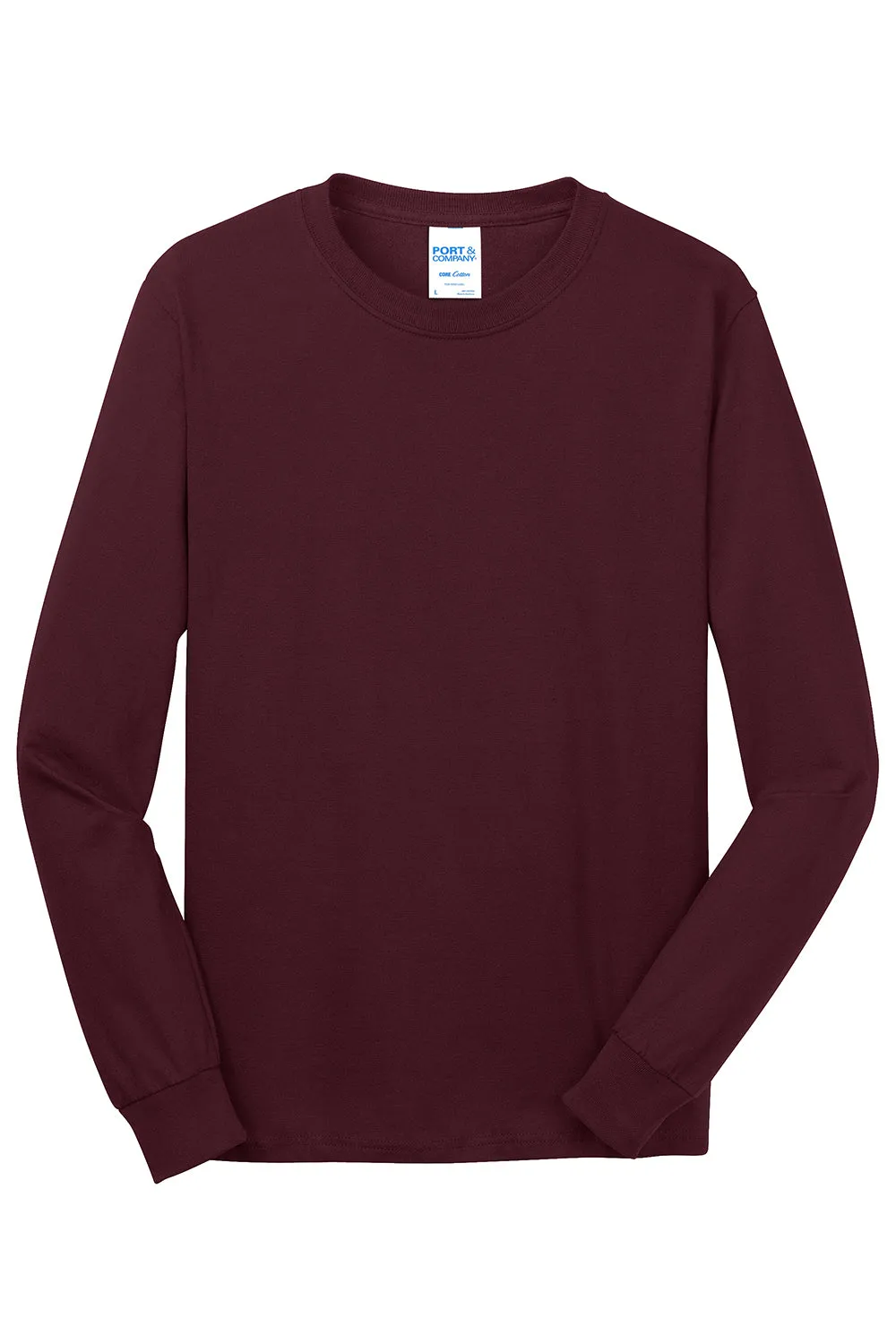 Port & Company Mens Core Long Sleeve Crewneck T-Shirt - Athletic Maroon  Buy the latest Clothing Port-Company