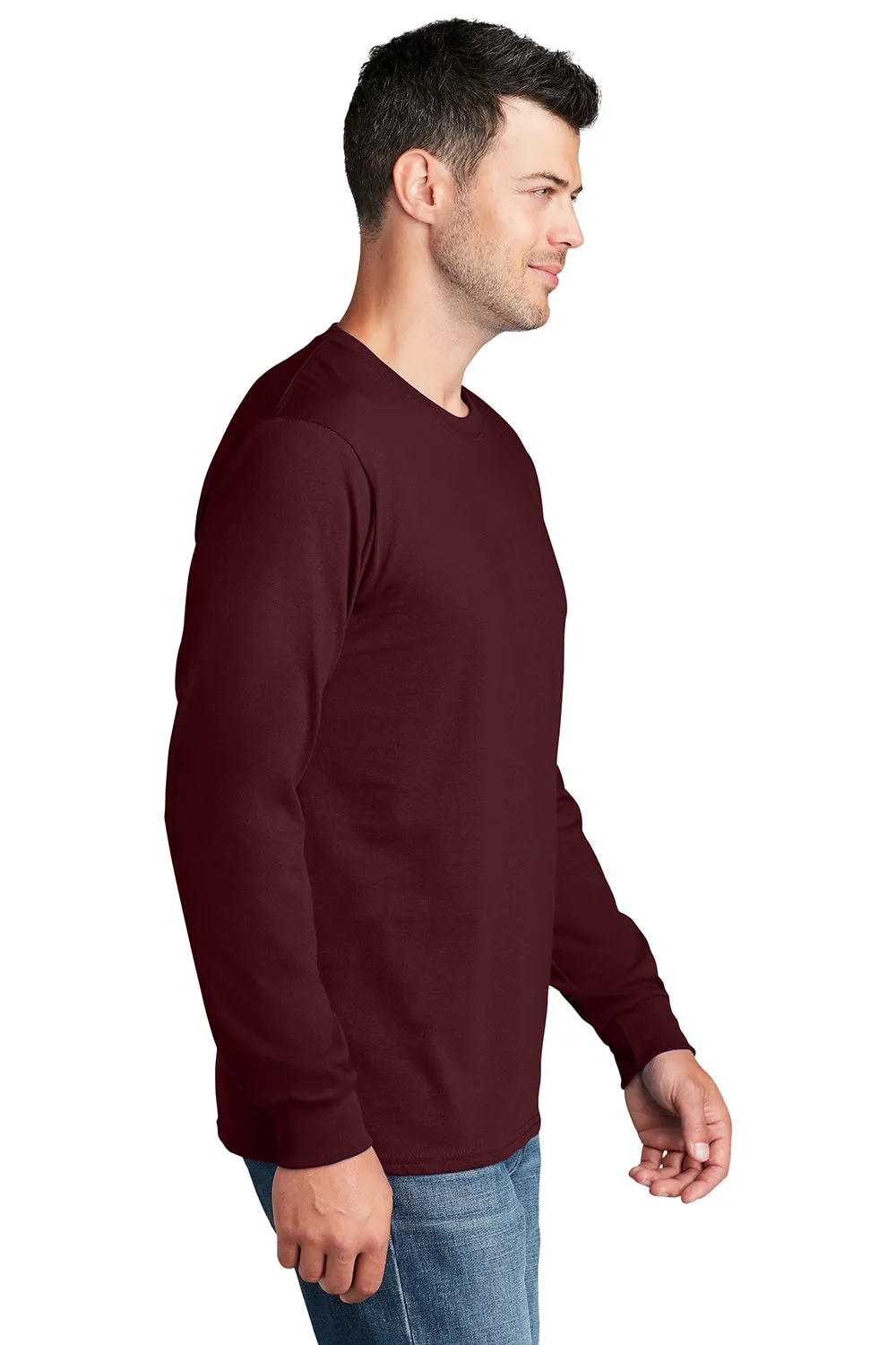 Port & Company Mens Core Long Sleeve Crewneck T-Shirt - Athletic Maroon  Buy the latest Clothing Port-Company