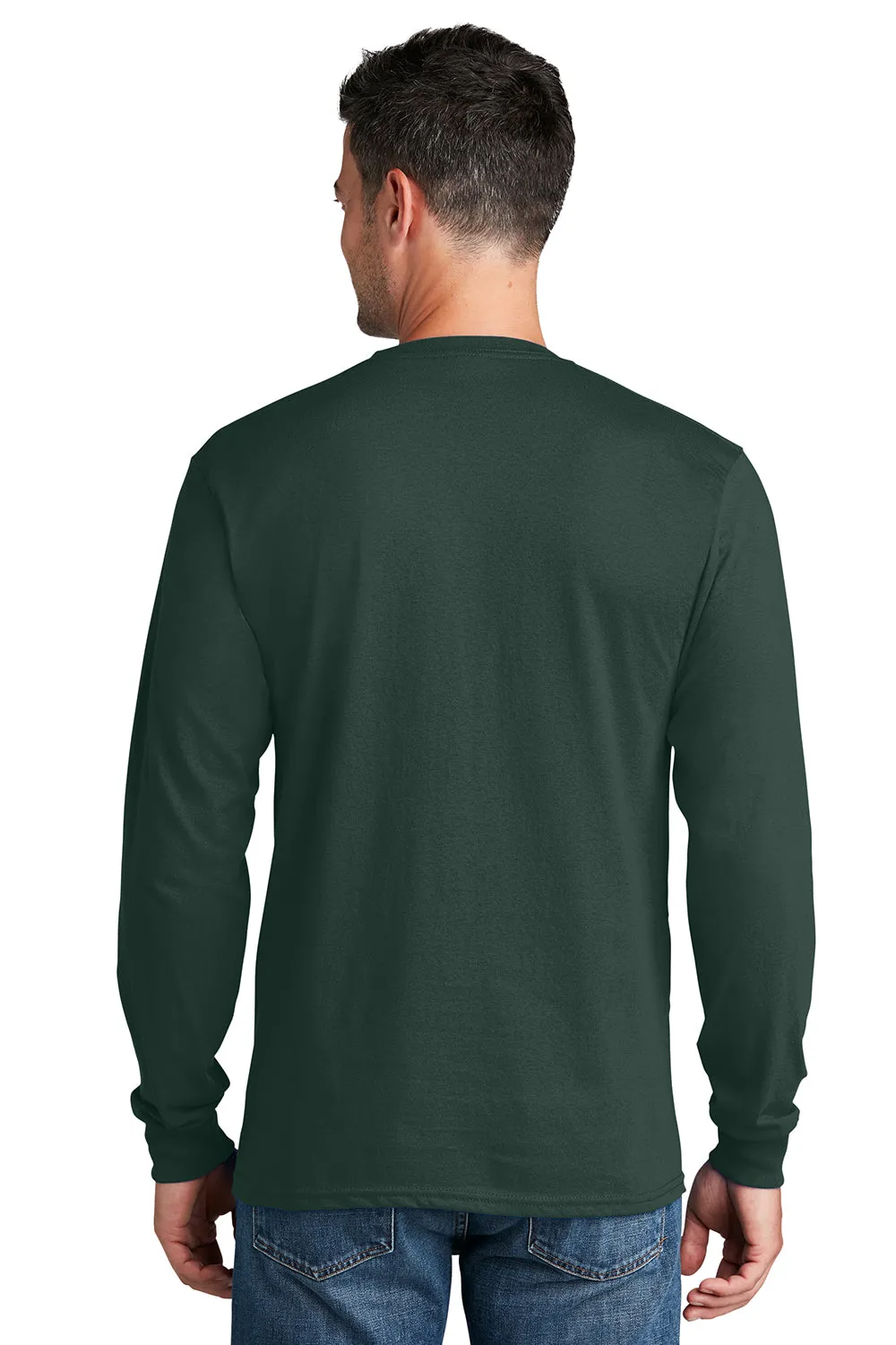 Port & Company Mens Core Long Sleeve Crewneck T-Shirt - Dark Green  Buy the latest Clothing Port-Company