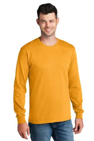 Port & Company Mens Core Long Sleeve Crewneck T-Shirt - Gold  Buy the latest Clothing Port-Company