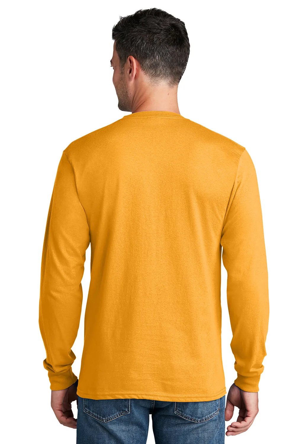 Port & Company Mens Core Long Sleeve Crewneck T-Shirt - Gold  Buy the latest Clothing Port-Company