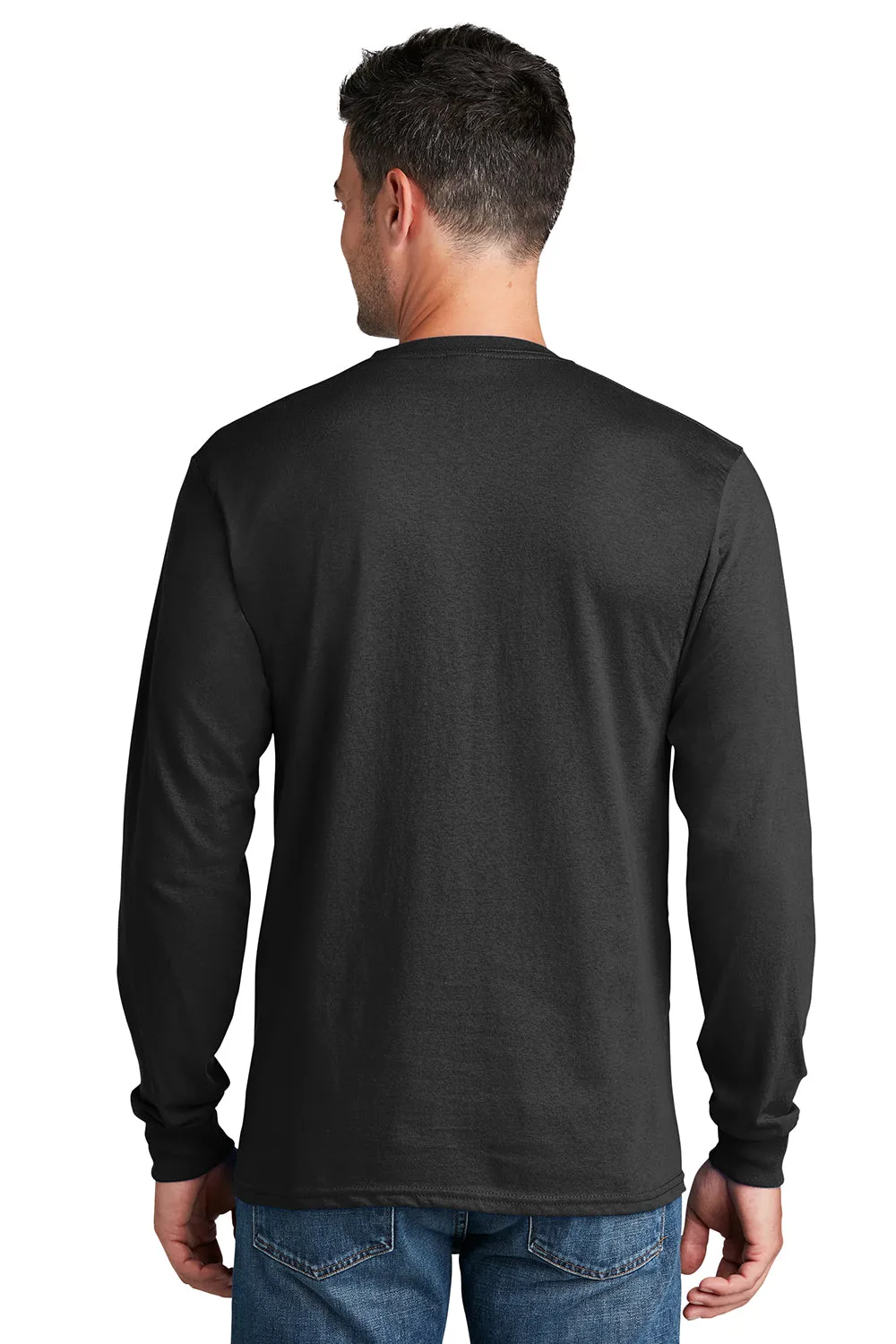 Port & Company Mens Core Long Sleeve Crewneck T-Shirt - Jet Black  Buy the latest Clothing Port-Company