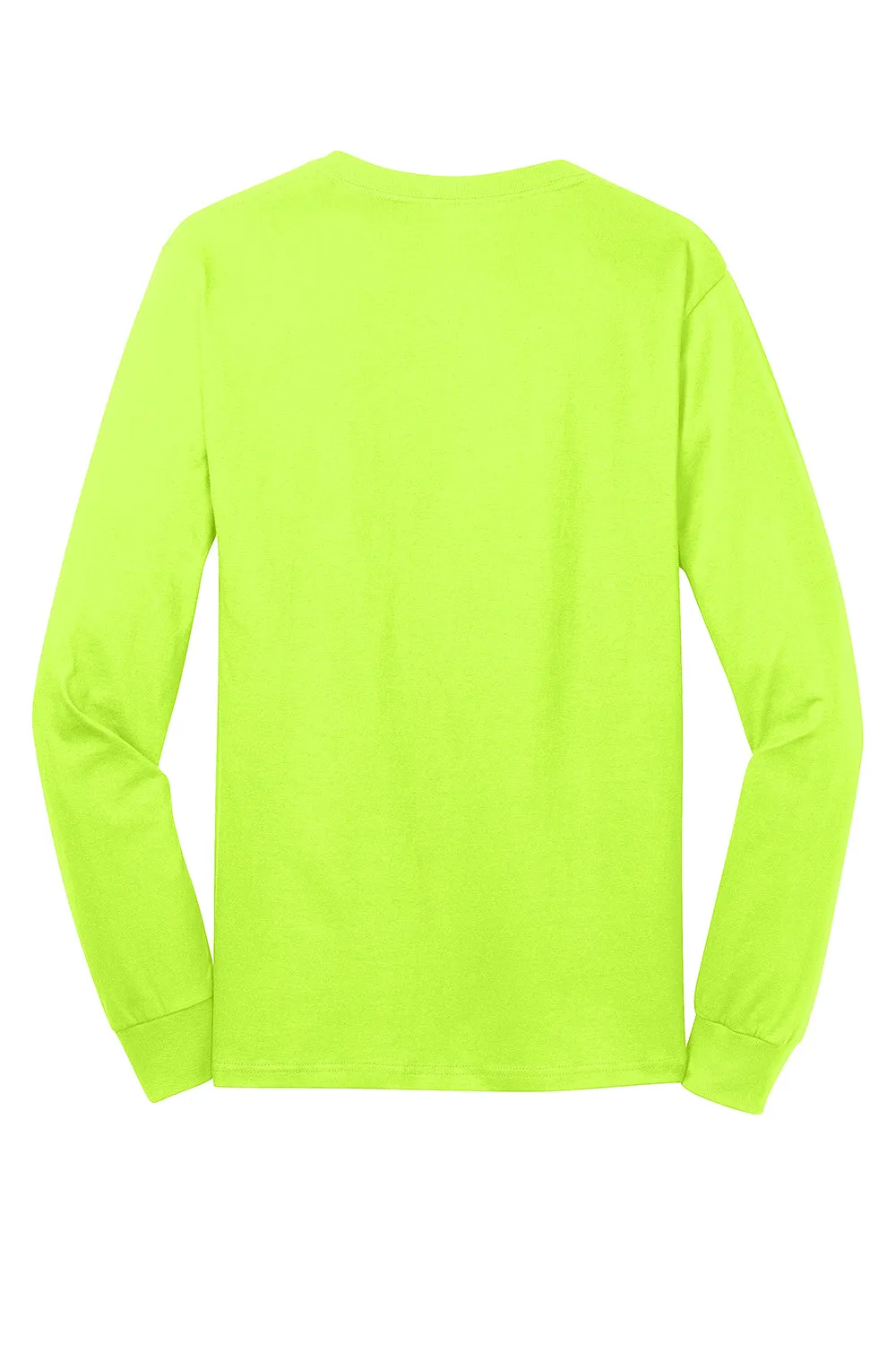 Port & Company Mens Core Long Sleeve Crewneck T-Shirt - Safety Green  Buy the latest Clothing Port-Company