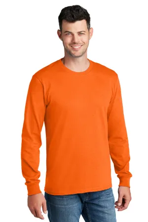 Port & Company Mens Core Long Sleeve Crewneck T-Shirt - Safety Orange  Buy the latest Clothing Port-Company