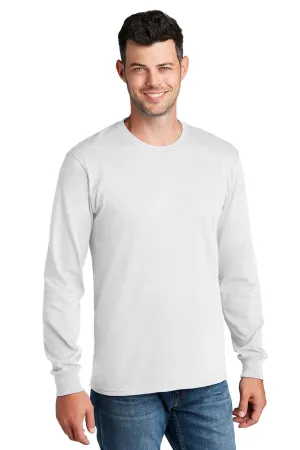 Port & Company Mens Core Long Sleeve Crewneck T-Shirt - White  Buy the latest Clothing Port-Company