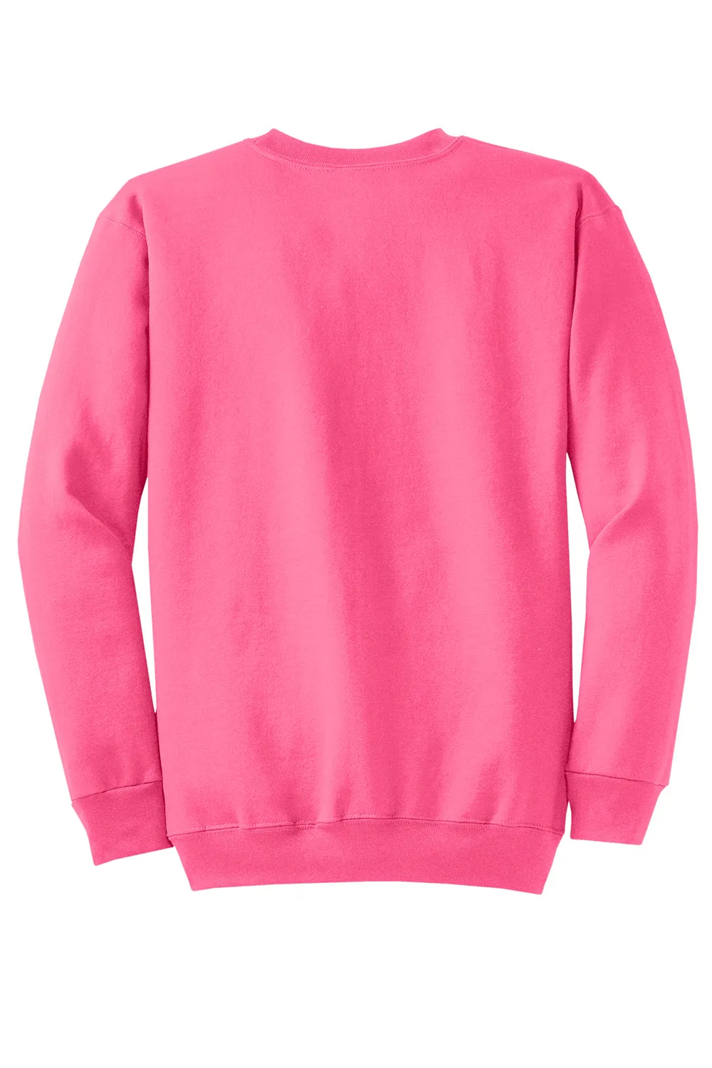Port & Company Mens Core Pill Resistant Fleece Crewneck Sweatshirt - Neon Pink  Buy the latest Clothing Port-Company