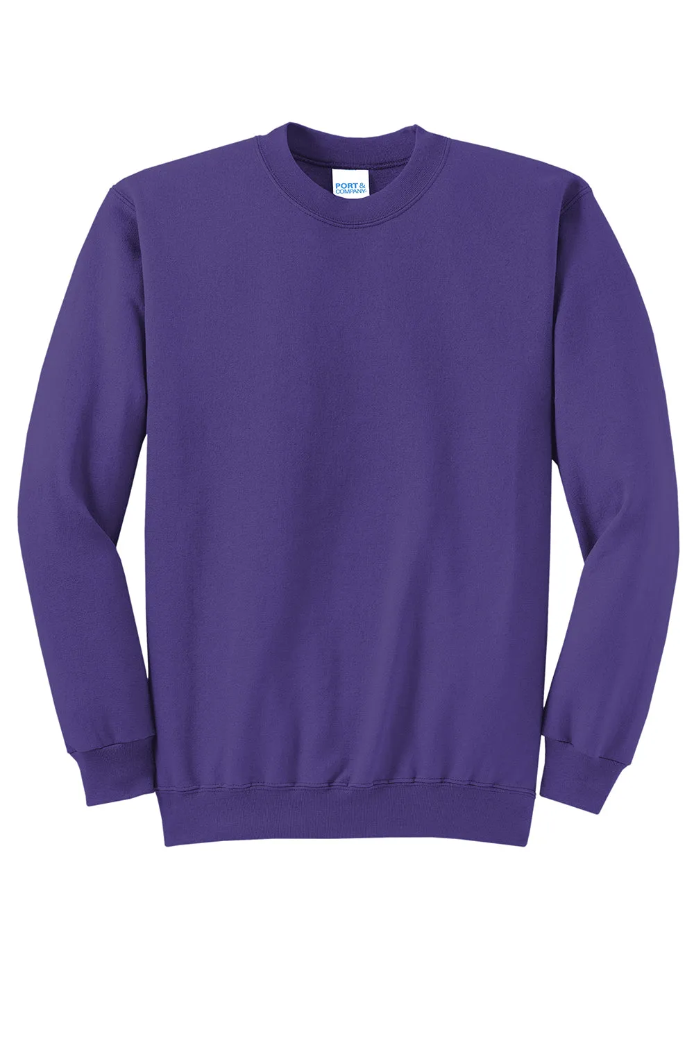 Port & Company Mens Core Pill Resistant Fleece Crewneck Sweatshirt - Purple  Buy the latest Clothing Port-Company