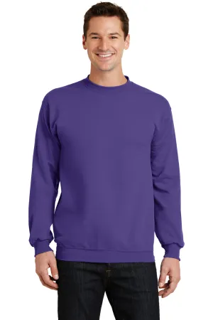 Port & Company Mens Core Pill Resistant Fleece Crewneck Sweatshirt - Purple  Buy the latest Clothing Port-Company