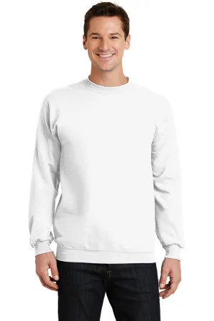 Port & Company Mens Core Pill Resistant Fleece Crewneck Sweatshirt - White  Buy the latest Clothing Port-Company